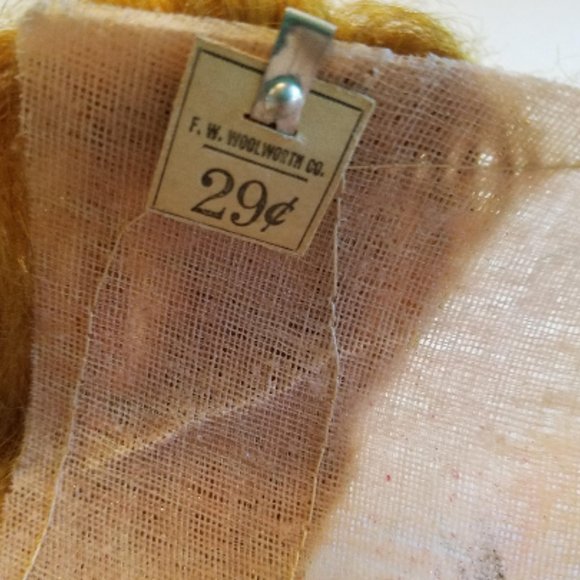 HALLOWEEN Face MASK w/ HAIR Super Creepy 1930s/40s - Picture 2 of 4